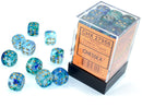 Chessex Nebula Oceanic/Gold Luminary 12mm d6 Dice Block