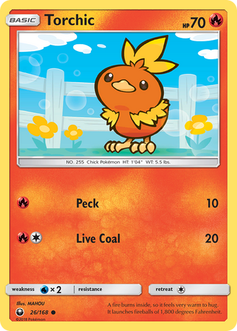 Torchic (26) 26/168 - SM  Celestial Storm