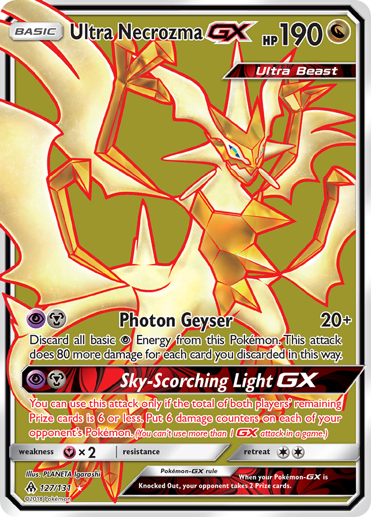 Ultra Necrozma GX (Full Art)/131 - SM  Forbidden Light Holofoil
