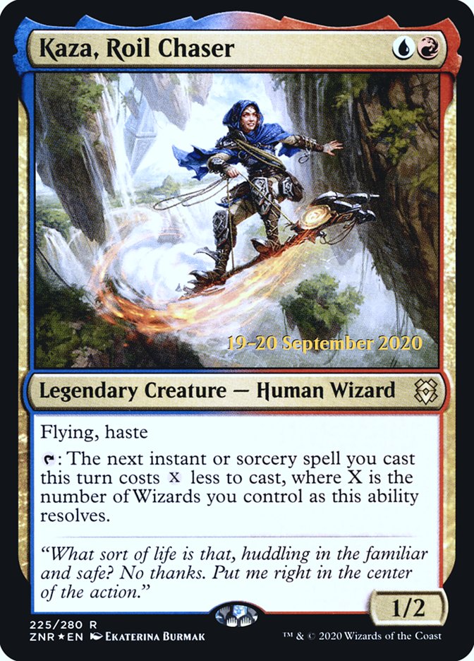Kaza, Roil Chaser (PRE-225) - Zendikar Rising Promos Foil