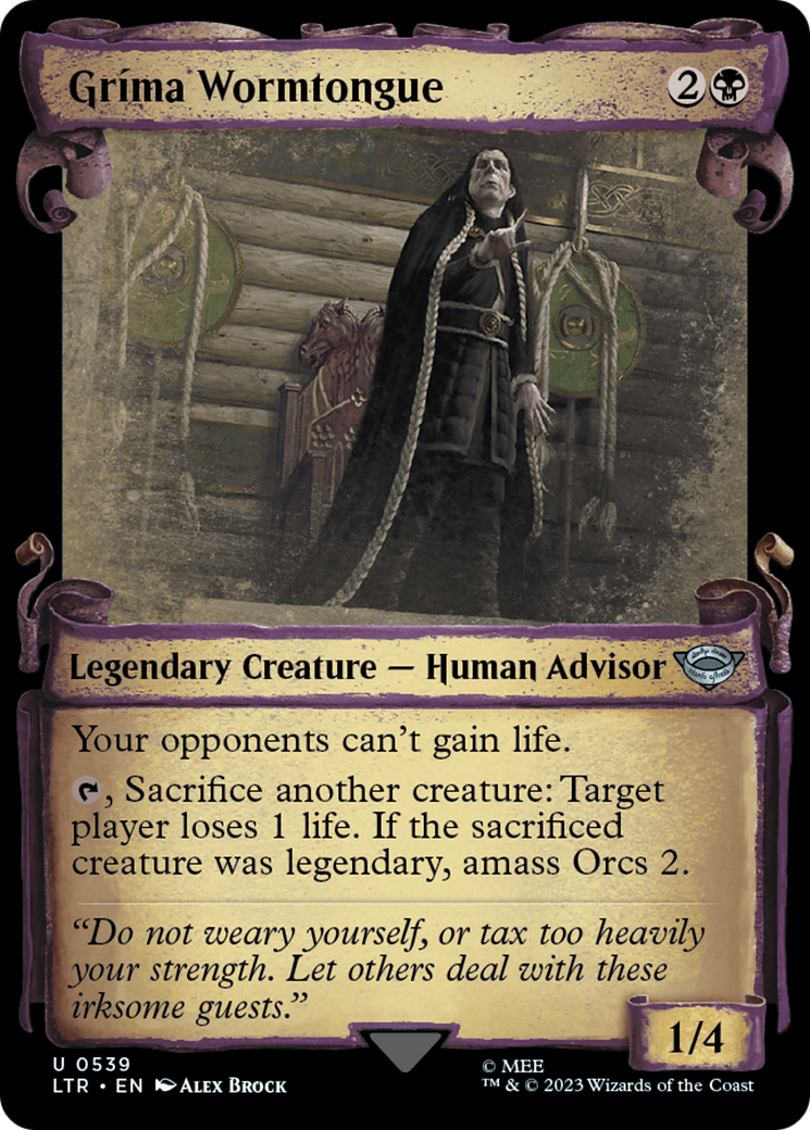 Grima Wormtongue (Showcase Scrolls) (LTR-539) - The Lord of the Rings: Tales of Middle-earth: (Showcase)
