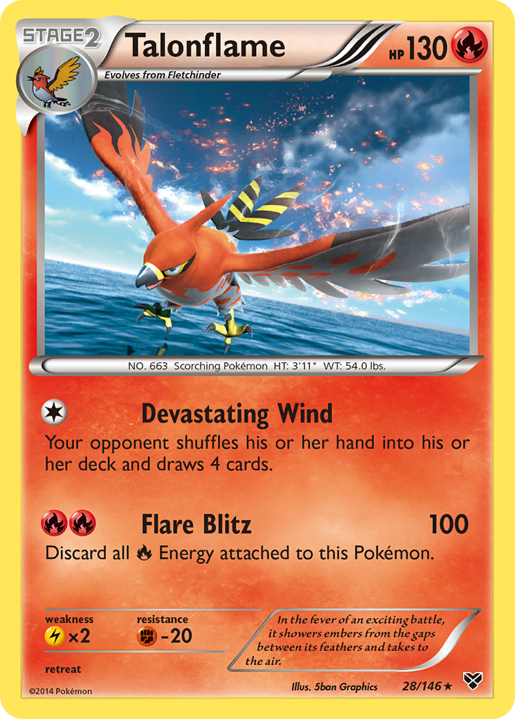 Talonflame 28/146 - XY Base Set Holofoil