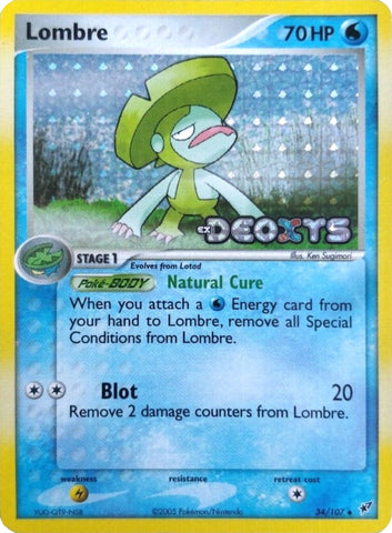 Lombre - 034/107/107 - Deoxys Reverse Holofoil