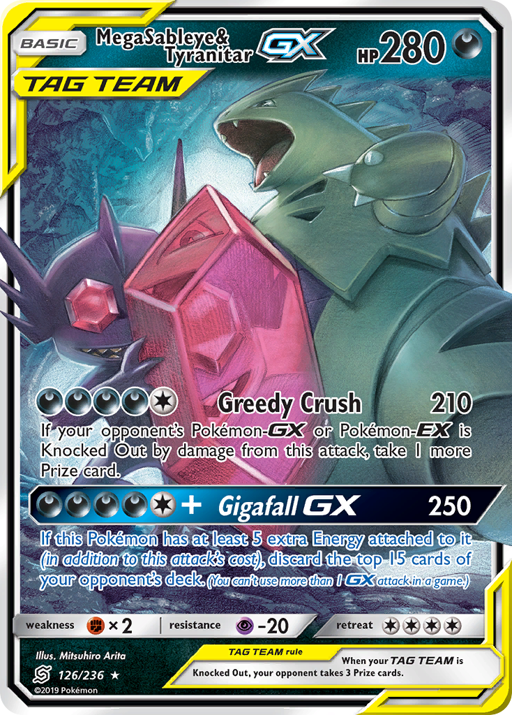 Mega Sableye & Tyranitar GX 126/236 - SM  Unified Minds Holofoil