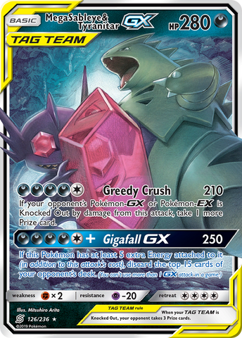 Mega Sableye & Tyranitar GX 126/236 - SM  Unified Minds Holofoil