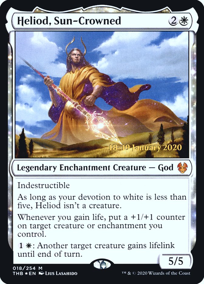 Heliod, Sun-Crowned (PRE-018) - Theros Beyond Death Promos: (enchantment) Foil