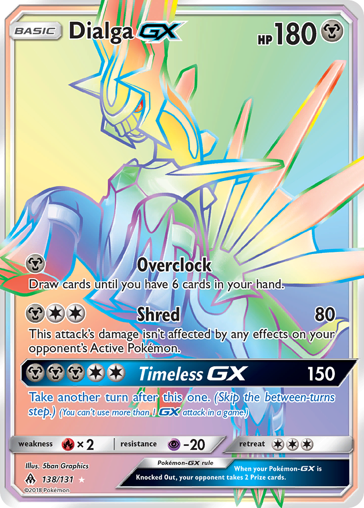 Dialga GX (Secret)/131 - SM  Forbidden Light Holofoil