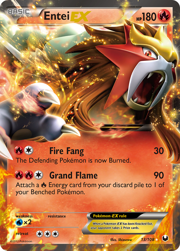 Entei EX/108 - Dark Explorers Holofoil