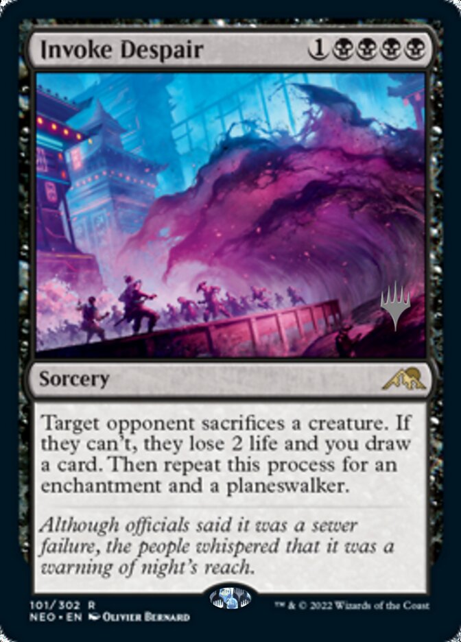 Invoke Despair (PPNEO-101) - Kamigawa: Neon Dynasty Promos