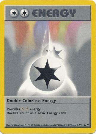 Double Colorless Energy - 96/102 - Unlimited Base Set Shadowless - Uncommon
