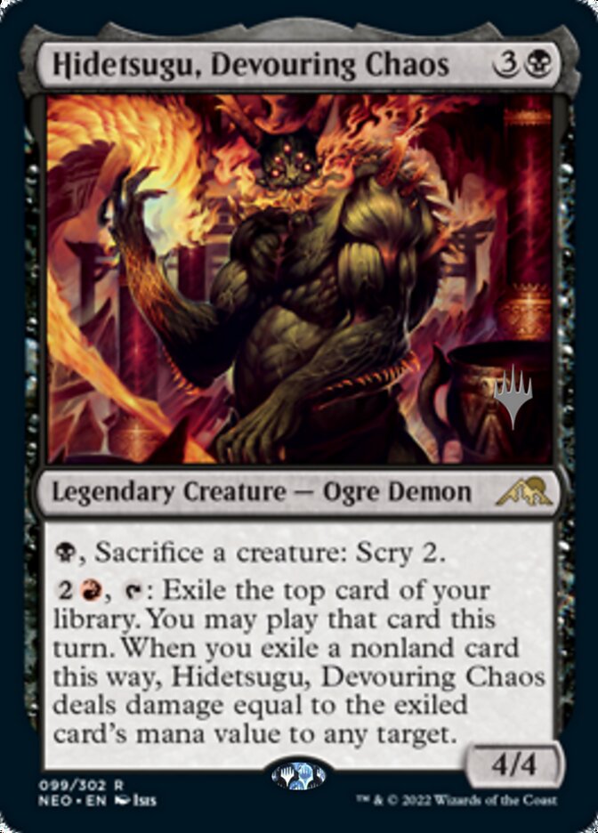 Hidetsugu, Devouring Chaos (PPNEO-099) - Kamigawa: Neon Dynasty Promos