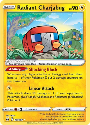 Radiant Charjabug 51/159 - SWSH Crown Zenith Holofoil