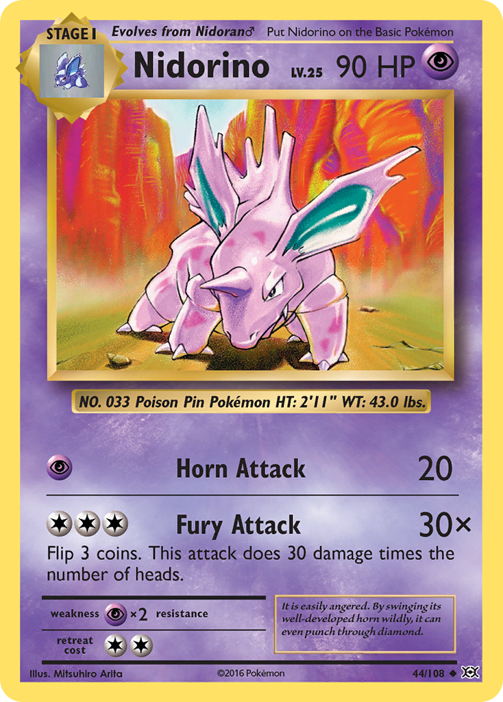 Nidorino 44/108 - XY  Evolutions