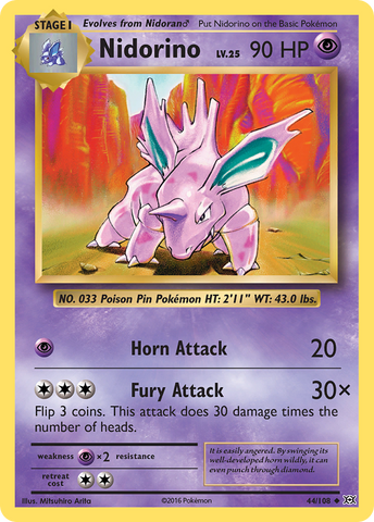 Nidorino 44/108 - XY  Evolutions