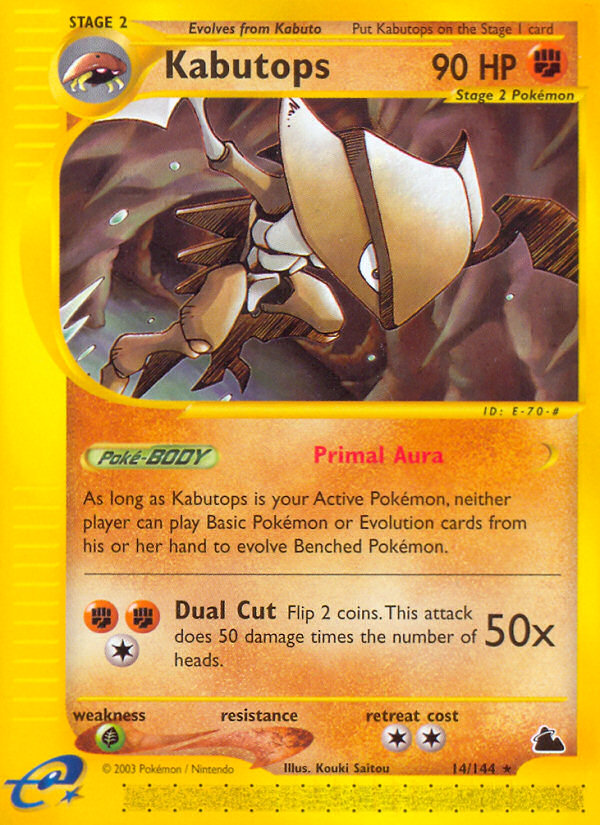 Kabutops (14) - 14/144 Skyridge - Rare