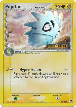 Pupitar (Delta Species) 59/101 - Dragon Frontiers Reverse Holofoil