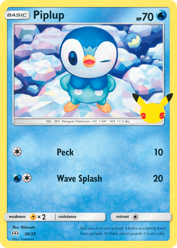 Piplup - 20/25 20/25 - McDonalds 25th Anniversary Promos