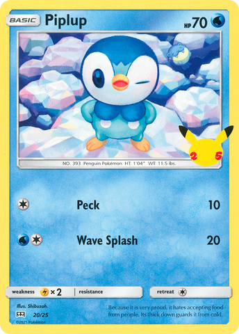 Piplup - 20/25 20/25 - McDonalds 25th Anniversary Promos