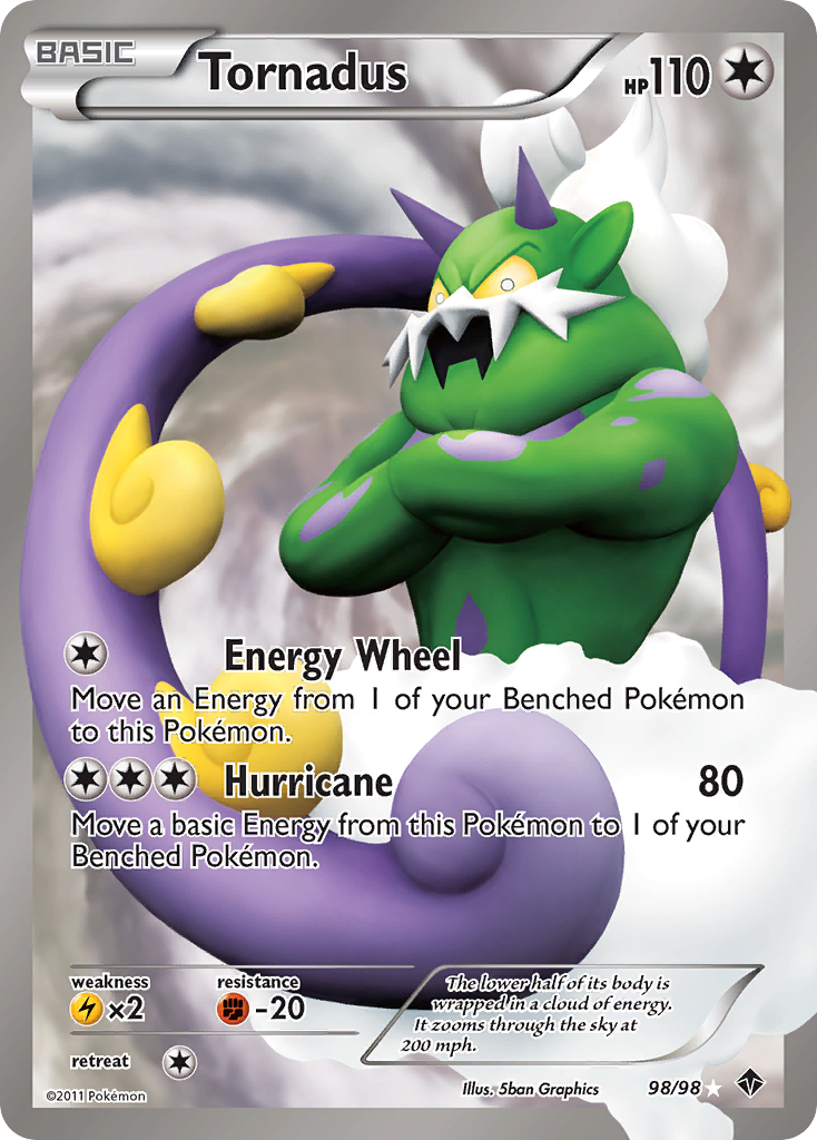 Tornadus (98 Full Art) 98/98 - Emerging Powers Holofoil