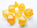 Chessex Lab Dice Borealis Polyhedral Canary/White Luminary 7-Die Set