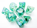 Chessex Lab Dice Borealis Polyhedral Kelp/Light Green Luminary 7-Die Set