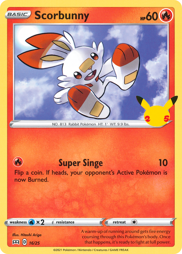 Scorbunny - 16/25 16/25 - McDonalds 25th Anniversary Promos