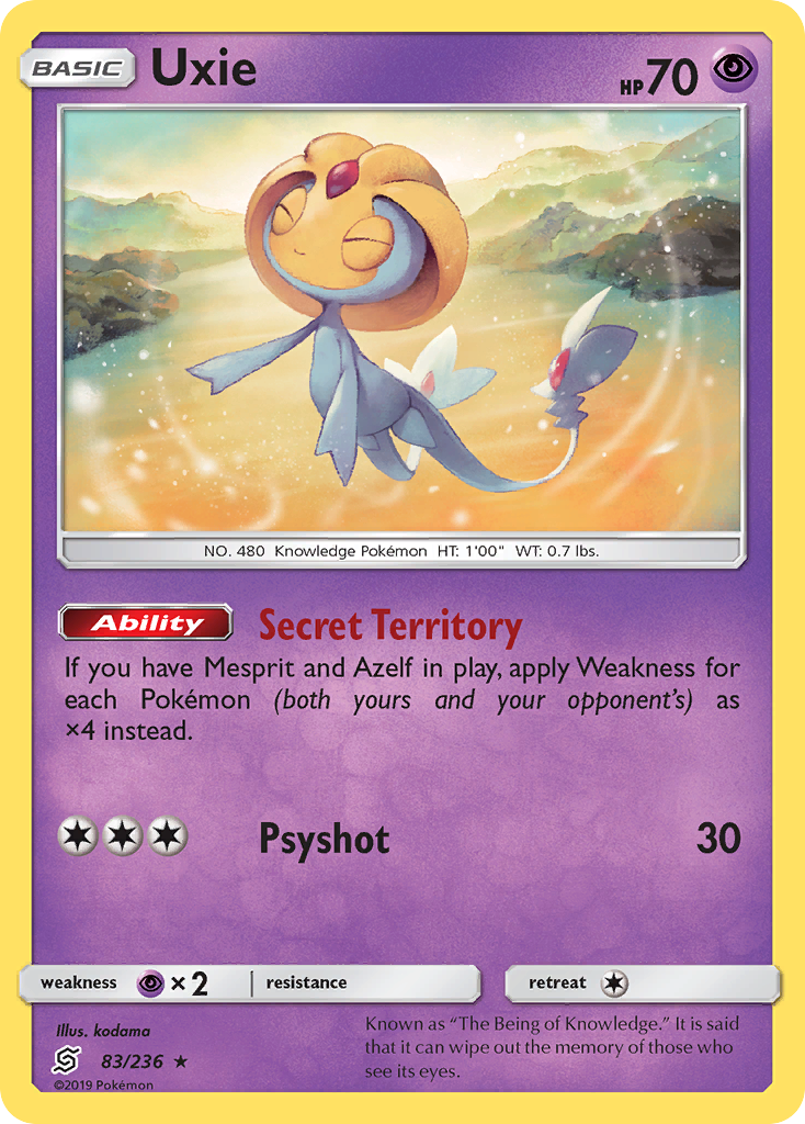 Uxie/236 - SM  Unified Minds Holofoil