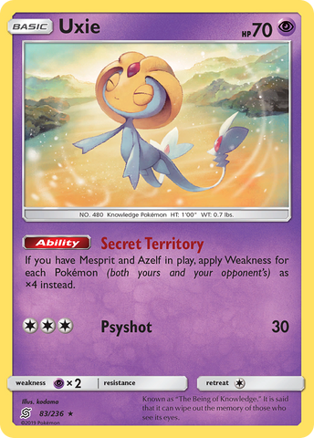 Uxie/236 - SM  Unified Minds Holofoil