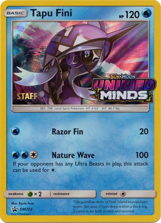 Tapu Fini - SM203 (Prerelease) [Staff] - SM Promos Holofoil