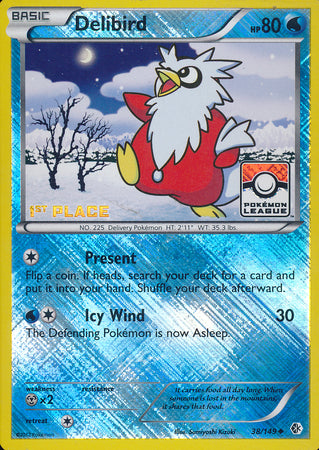Delibird - 38/149 (Pokemon League) [1st Place] - League & Championship Cards Reverse Holofoil