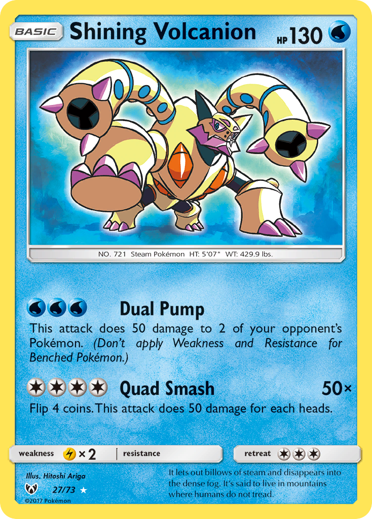 Shining Volcanion 27/73 - Shining Legends Holofoil