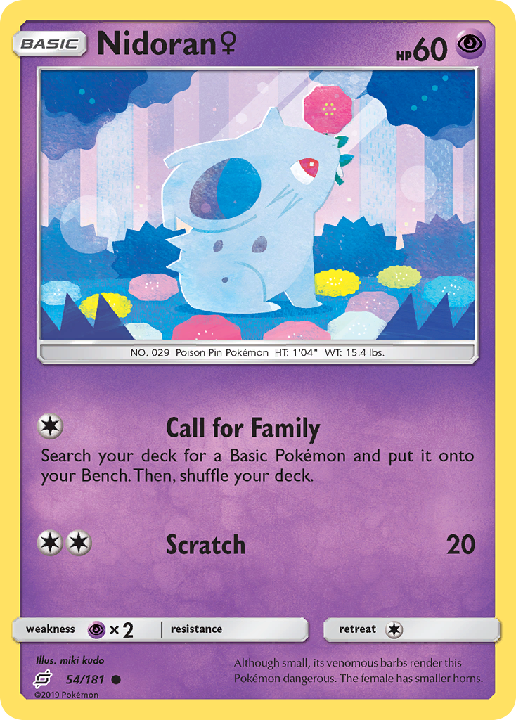 Nidoran F 54/181 - SM  Team Up