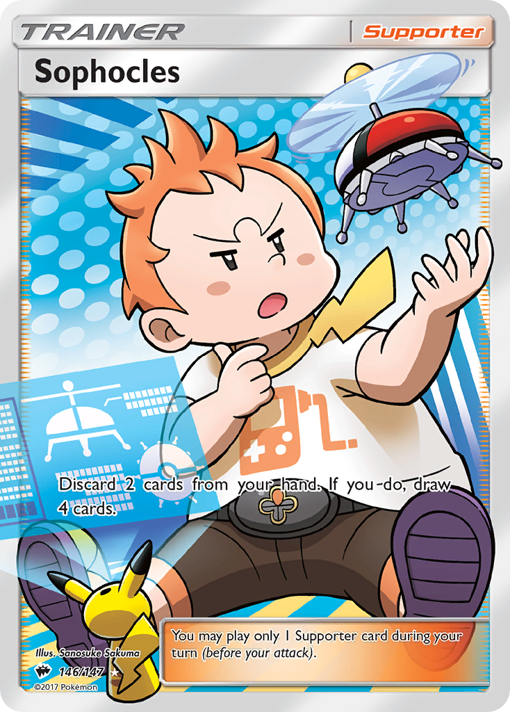 Sophocles (Full Art) 146/147 - SM  Burning Shadows Holofoil