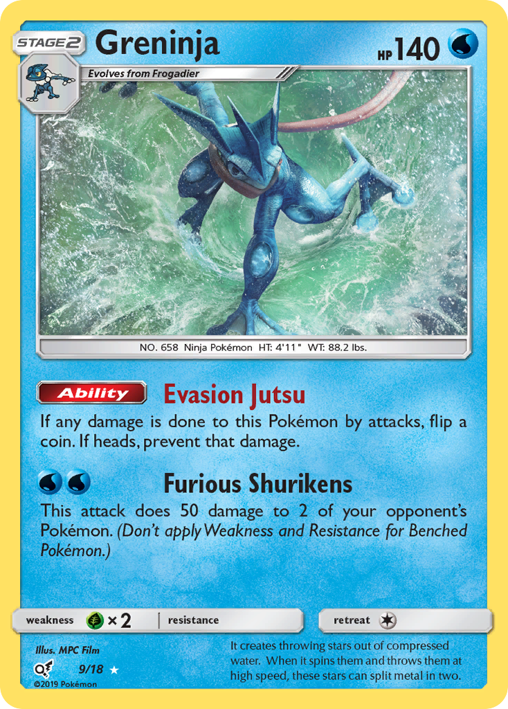 Greninja 9/18 - Detective Pikachu Holofoil