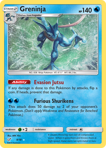 Greninja 9/18 - Detective Pikachu Holofoil