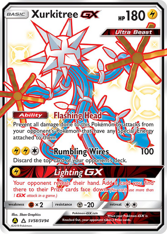 Xurkitree GX SV58/94 - Hidden Fates Shiny Vault Holofoil