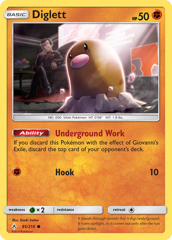 Diglett 85/214 - SM  Unbroken Bonds