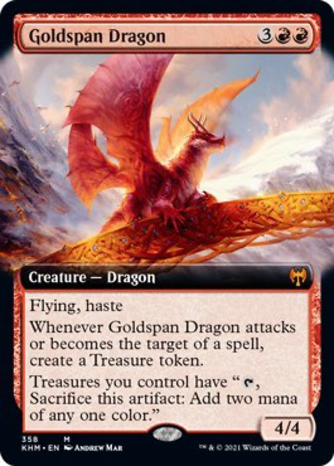 Goldspan Dragon (Extended Art) (KHM-358) - Kaldheim: (Extended Art)