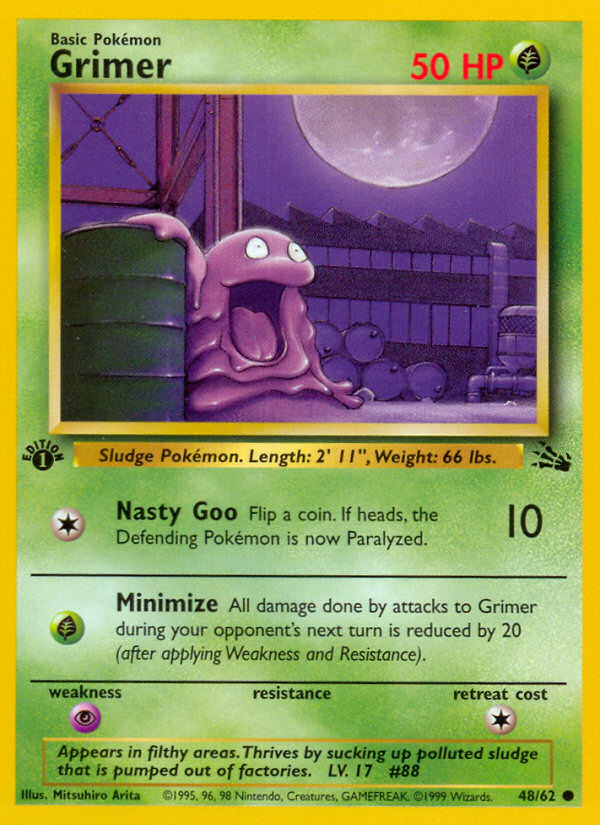 Grimer 48/62 - Fossil 1st Edition