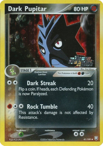 Dark Pupitar - 041/109 41/109 - Team Rocket Returns Reverse Holofoil