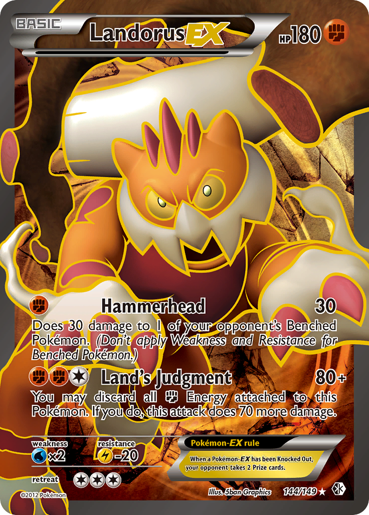 Landorus EX (144 Full Art)/149 - Boundaries Crossed Holofoil
