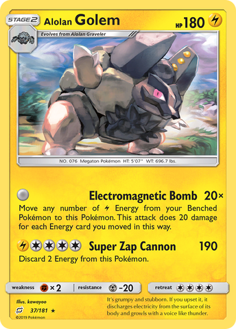 Alolan Golem 37/181 - SM  Team Up
