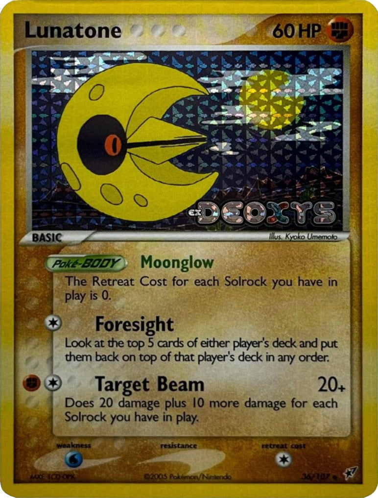Lunatone/107 - Deoxys Reverse Holofoil