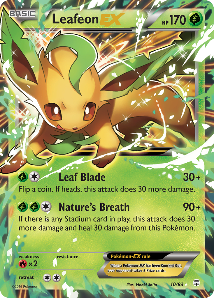 Leafeon EX 10/83 - Generations Holofoil