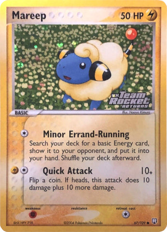 Mareep 67/109 - Team Rocket Returns Reverse Holofoil