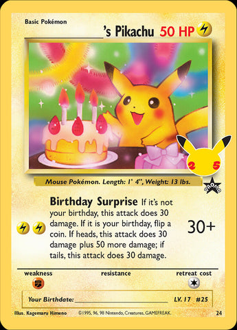 ______'s Pikachu 24/25 - Celebrations Classic Collection Holofoil