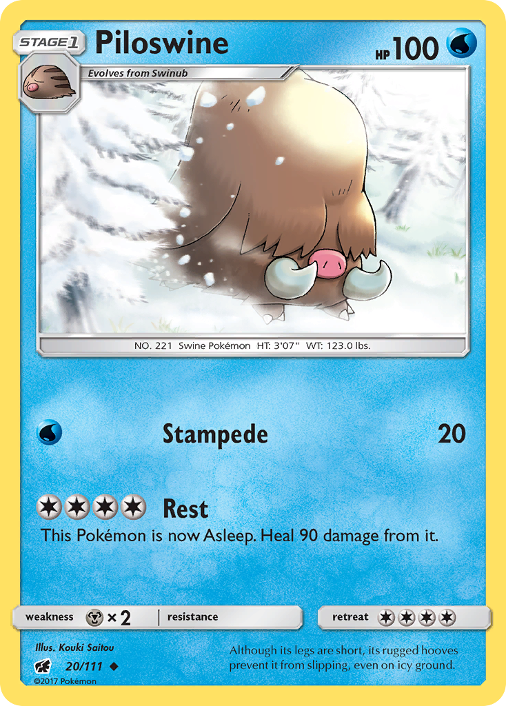 Piloswine 20/111 - SM  Crimson Invasion
