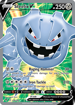 Steelix V (Full Art) 176/185 - SWSH04 Vivid Voltage Holofoil