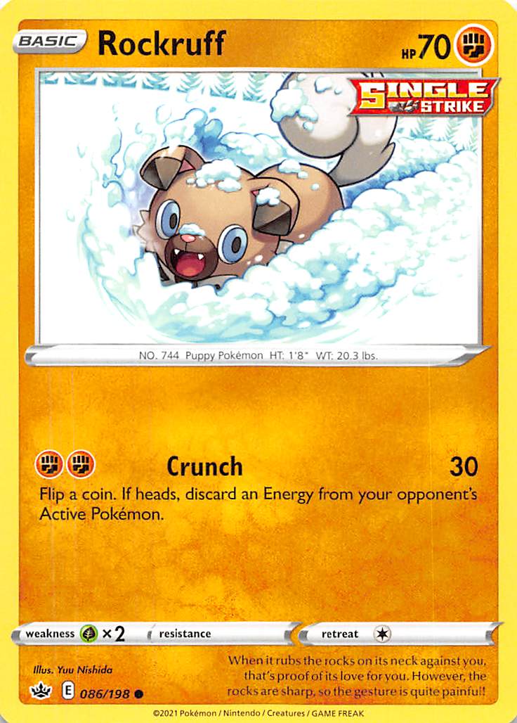 Rockruff 86/198 - SWSH06 Chilling Reign