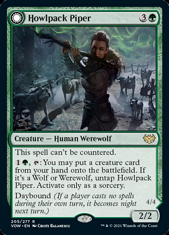 Howlpack Piper (VOW-205) - Innistrad: Crimson Vow: (Double Faced Transform)